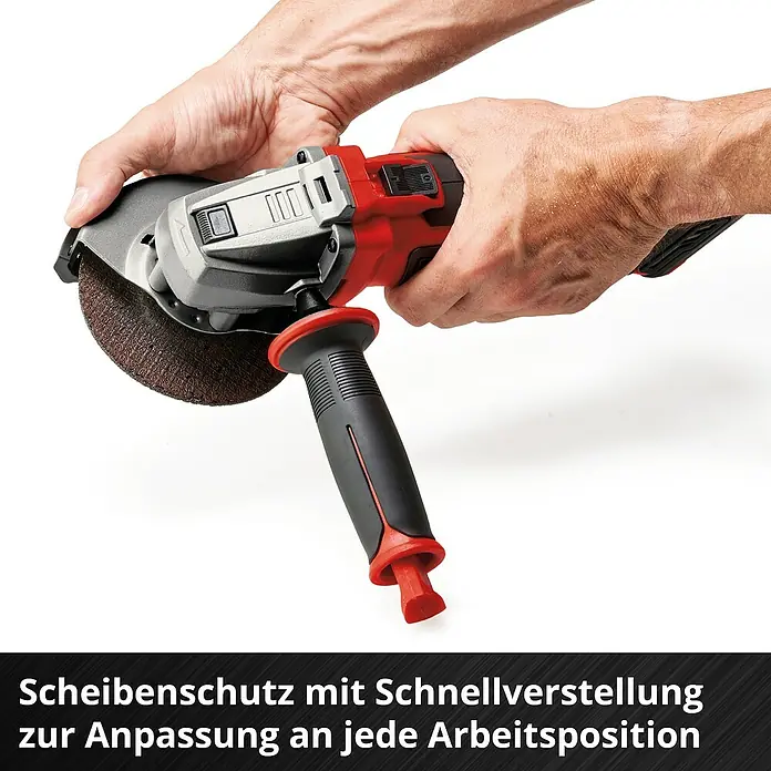 Einhell Power X-Change 18V Akku-Winkelschleifer - 18 V, Ohne Akku, Durchmesser Scheibe: 115 mm - Schleifmaschine mit Scheibenschutz und Schnellverstellung für flexible Anpassung an jede Arbeitsposition.
