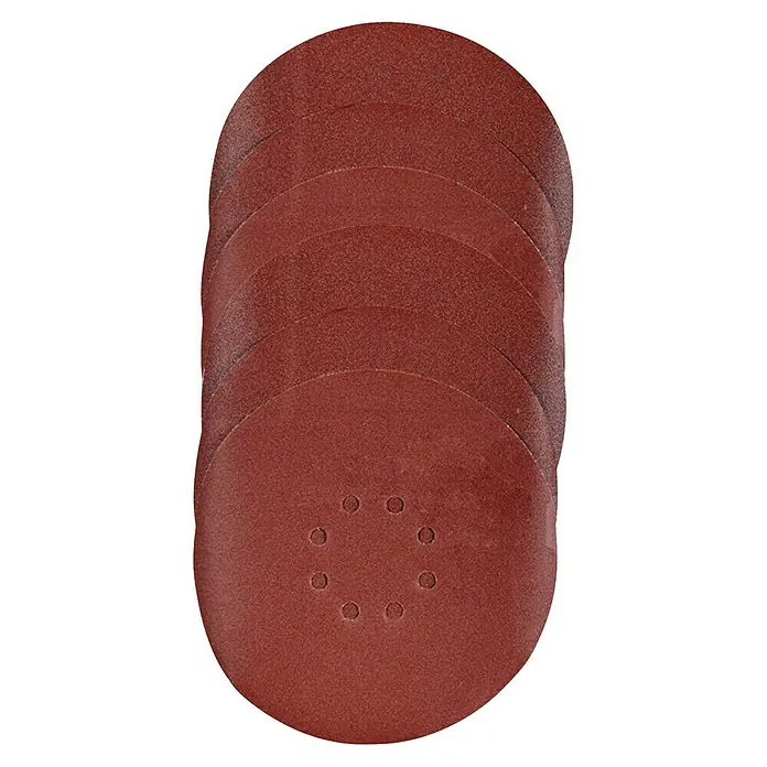 Einhell Trockenbauschleifer TC-DWS 225 - 1.220 W, Durchmesser Schleifteller: 215 mm, Leerlaufdrehzahl: 1.500 U/min - 2.300 U/min - Stapel rote Schleifscheiben mit Löchern für eine effiziente Staubabsaugung, ideal für Holzbearbeitung und Oberflächenveredelung.
