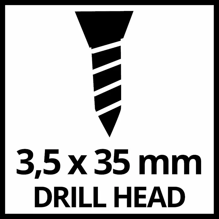 Einhell Schraubengurt Feingewinde Bohrspitze - 3,5 mm, 35 mm, 20 Stk. - Bohrkopf-Symbol: 3,5 x 35 mm. Ideal für präzise Bohrungen und Schraubarbeiten in verschiedenen Materialien.