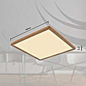 Globo LED-Deckenleuchte Sapana (24 W, Warmweiß, Holzoptik, L x B x H: 42 x 42 x 2,5 cm) | BAUHAUS