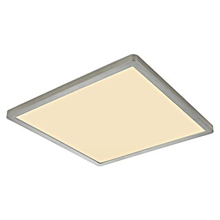 Globo LED-Deckenleuchte Sapana (18 W, Warmweiß, Nickel, L x B x H: 29,4 x 29,4 x 2,5 cm)