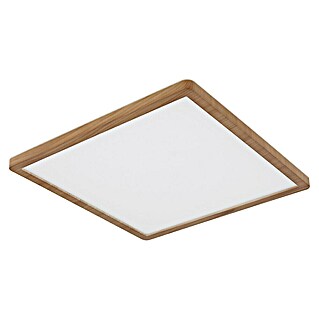 Globo LED stropna svjetiljka Sapana (18 W, Topla bijela, Drvena, D x Š x V: 29,4 x 29,4 x 2,5 cm)