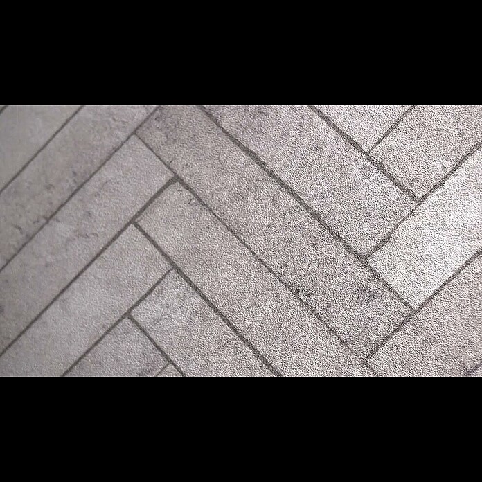 Marburg Struktura Vliestapete Fischgrat (Grau, Steinoptik, 10,05 x 0,53 m) | BAUHAUS