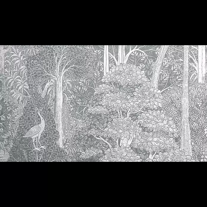 Marburg Heritage Vliestapete Gemaltes Waldmotiv - Grün/Weiß, Floral, 10,05 x 0,53 m - 47651 Heritage