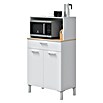 Aparador buffet Kira (L x An x Al: 40 x 72 x 126 cm, Blanco Artik/Roble Canadian, Número de cajones: 1 ud., Número de puertas: 2 ud.) | BAUHAUS