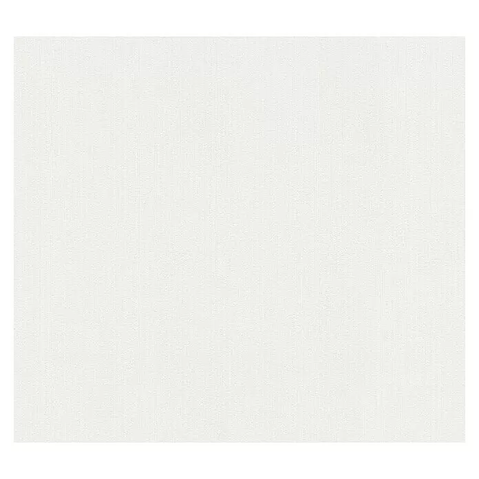 A.S. Création Casual Living Vliestapete - Weiß, Uni, 10,05 x 0,53 m - Weiße, strukturierte Oberfläche, ähnlich Tapete oder Stoff.