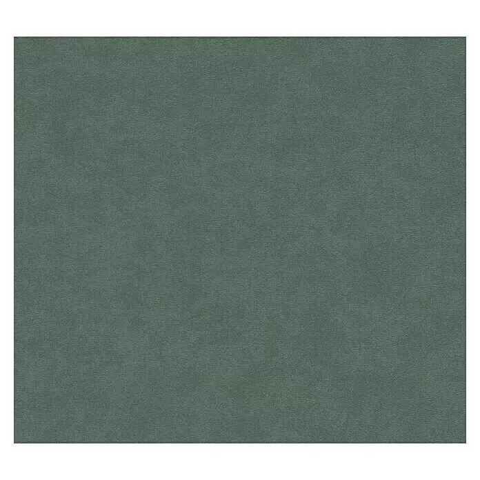 A.S. Création Casual Living Vliestapete - Grün, Uni, 10,05 x 0,53 m - Dunkelgrünes, strukturiertes Material.