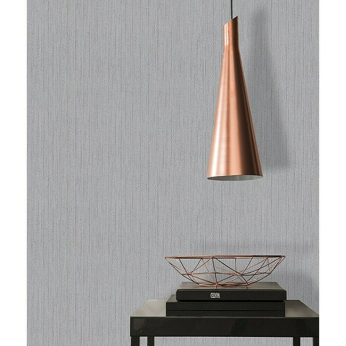 A.S. Création Casual Living Vliestapete Textiluni (Grau/Silber, Uni, 10,05 x 0,53 m) | BAUHAUS