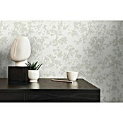 AS Creation Casual Living Vliestapete Blümchen (Weiß/Grün/Grau, Floral, 10,05 x 0,53 m) | BAUHAUS