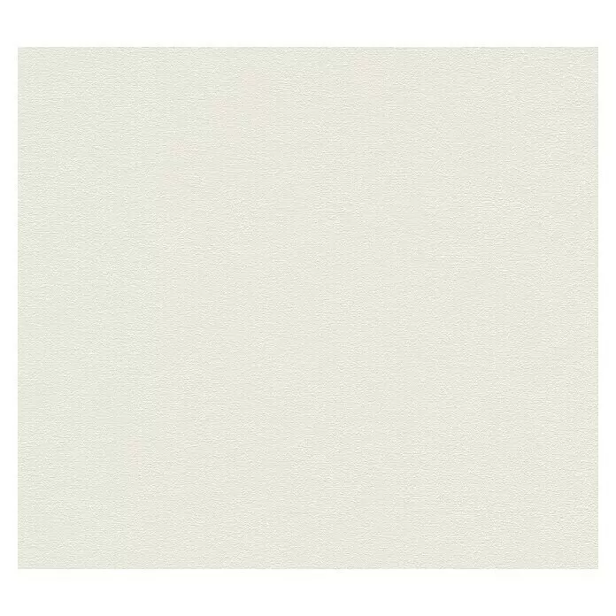 A.S. Création Casual Living Vliestapete - Creme/Weiß, Uni, 10,05 x 0,53 m - Gebrochen weiße, fein texturierte Oberfläche mit subtiler horizontaler Maserung.