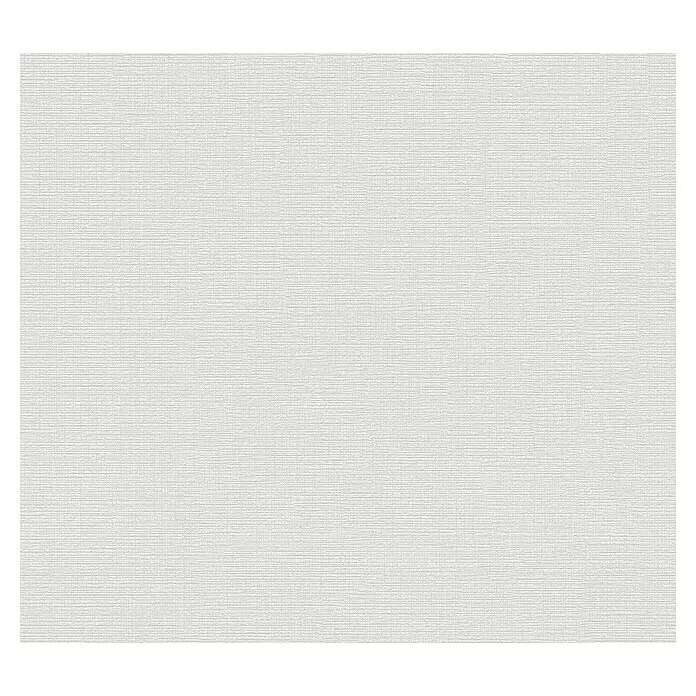 A.S. Création Casual Living Vliestapete - Strukturgrau, Uni, 10,05 x 0,53 m - Gebrochen weiße, strukturierte Oberfläche mit feinem Gittermuster.