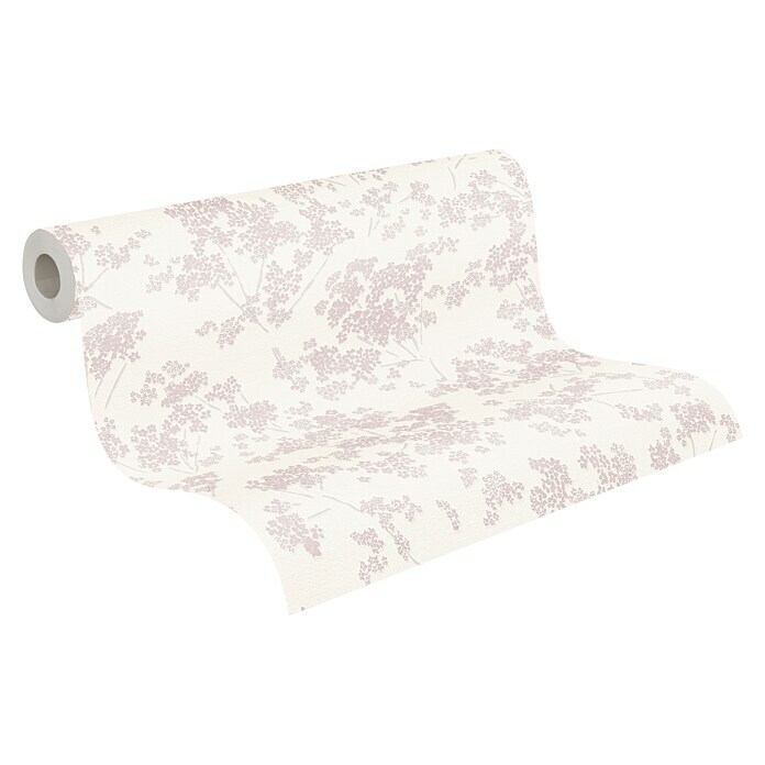 AS Creation Casual Living Vliestapete Blümchen (Weiß/Rosa, Floral, 10,05 x 0,53 m) | BAUHAUS