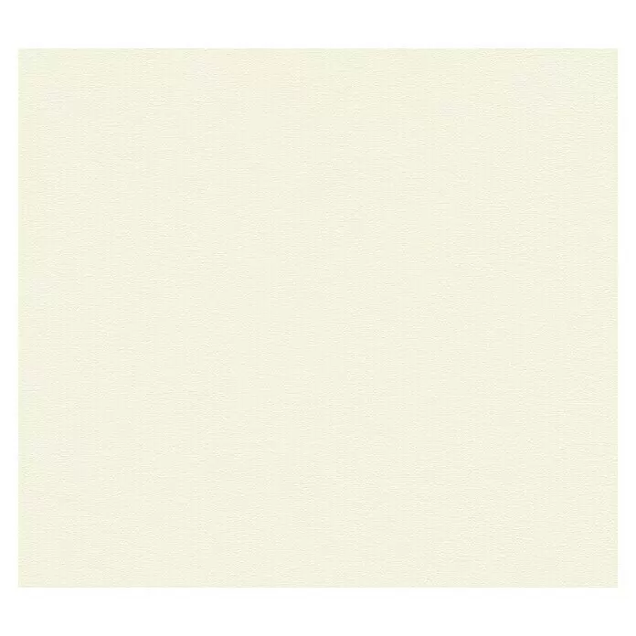 A.S. Création Casual Living Vliestapete - Beigeweiß, Uni, 10,05 x 0,53 m - Hellcremefarbene, fein texturierte Oberfläche mit subtilen horizontalen Wellen.