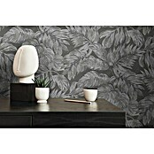 AS Creation Casual Living Vliestapete (Anthrazit/Grau/Silber, Floral, 10,05 x 0,53 m) | BAUHAUS