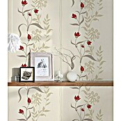 AS Creation Casual Living Vliestapete (Creme/Rot/Beige, Floral, 10,05 x 0,53 m) | BAUHAUS