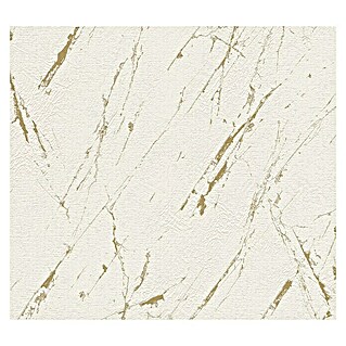 AS Creation Casual Living Vliestapete Marmor (Beige/Gold/Metallic, Steinoptik, 10,05 x 0,53 m)