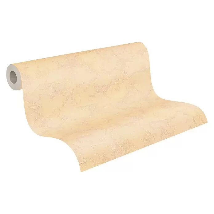 A.S. Création Casual Living Vliestapete - Beige, Uni, 10,05 x 0,53 m - Rolle hellbeiger, texturierter Tapete, die sich abrollt.