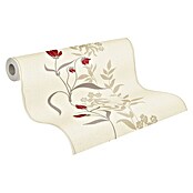 AS Creation Casual Living Vliestapete (Creme/Rot/Beige, Floral, 10,05 x 0,53 m) | BAUHAUS