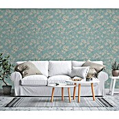 AS Creation Casual Living Vliestapete Blümchen (Blau/Beige/Türkis, Floral, 10,05 x 0,53 m) | BAUHAUS