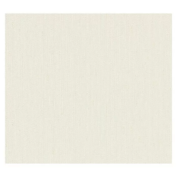 A.S. Création Casual Living Vliestapete Struktur - Beige/Creme, Uni, 10,05 x 0,53 m - Hellcremefarbener strukturierter Stoff mit vertikalem Muster.