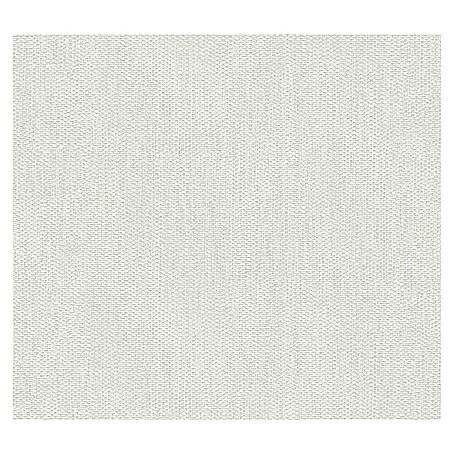 A.S. Création Casual Living Vliestapete Textiluni (Silberweiß, Uni, 10,05 x 0,53 m)