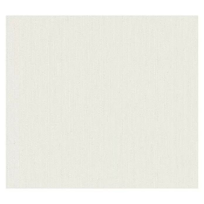 A.S. Création Casual Living Vliestapete Struktur - Weiß, Uni, 10,05 x 0,53 m - Helle beige gerippte Textur.