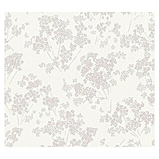 AS Creation Casual Living Vliestapete Blümchen (Weiß/Rosa, Floral, 10,05 x 0,53 m)