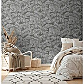 AS Creation Casual Living Vliestapete (Anthrazit/Grau/Silber, Floral, 10,05 x 0,53 m) | BAUHAUS