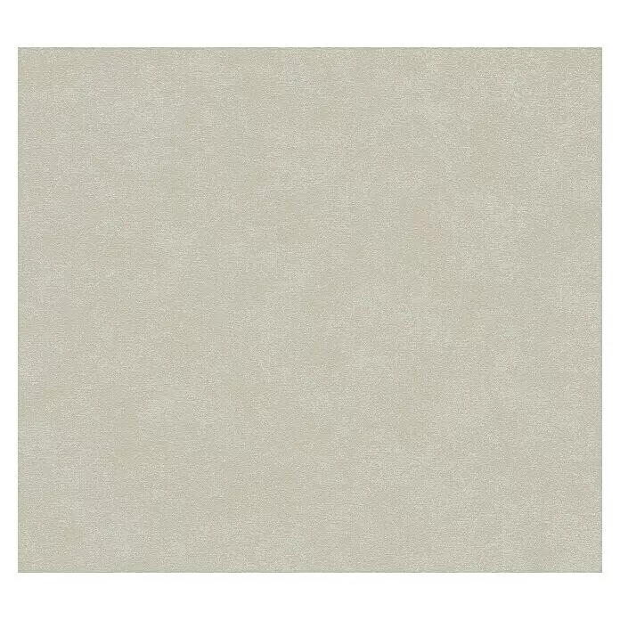 A.S. Création Casual Living Vliestapete - Grau/Beige, Uni, 10,05 x 0,53 m - Hellbeiges strukturiertes Material mit einer feinen Oberflächenstruktur.