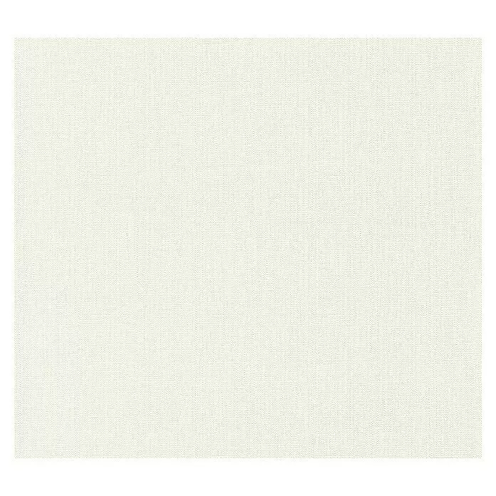 A.S. Création Casual Living Vliestapete Textiloptik - Weiß, Uni, 10,05 x 0,53 m - Hellcremefarbenes, dezent strukturiertes Material.