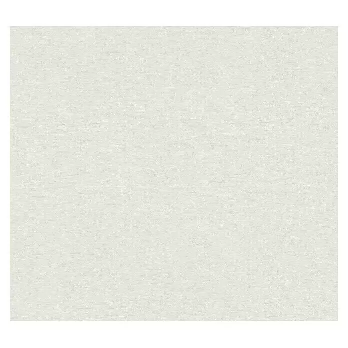 A.S. Création Casual Living Vliestapete - Cremiges Weiß, Uni, 10,05 x 0,53 m - Hellbeige strukturierte Tapete mit feinem, horizontalem Stoffmuster.
