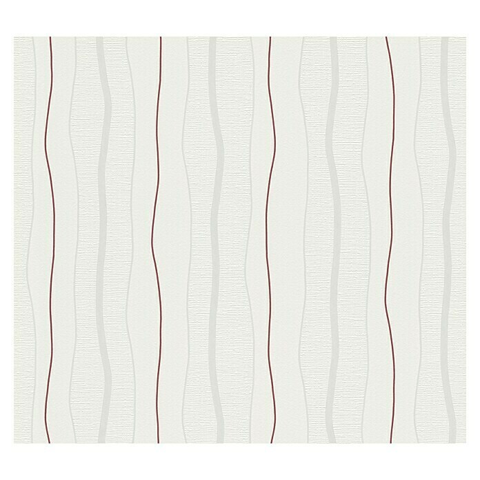 A.S. Création Casual Living Vliestapete (Creme/Rot, Streifen, 10,05 x 0,53 m)