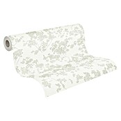 AS Creation Casual Living Vliestapete Blümchen (Weiß/Grün/Grau, Floral, 10,05 x 0,53 m) | BAUHAUS