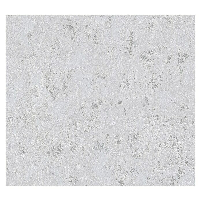 A.S. Création Casual Living Vliestapete Struktur (Grau/Silber/Metallic, Uni, 10,05 x 0,53 m)