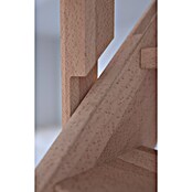 Starwood Raumspartreppe Mykonos (Breite: 81 cm, Buche, Geschosshöhe: 280 cm, Gerade, Montageseite Geländer: Rechts, Designgeländer Holz/Holz, Ohne Setzstufen) | BAUHAUS