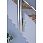 Starwood Wangentreppe Kos (Farbton Metall: RAL 9003, Breite: 108 cm, Buche, Geschosshöhe: 220 cm - 280 cm, Gerade, Designgeländer unbehandelt, Stufen farblos geölt) | BAUHAUS