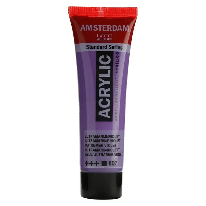 Talens Amsterdam Pintura acrílica Standard - Azul ultramar violeta, 20 ml, Tubo - Un tubo de pintura acrílica Amsterdam Standard Series en Violeta Ultramar, ideal para artistas y aficionados.