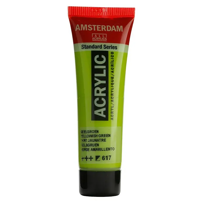 Talens Amsterdam Pintura acrílica Standard - Verde amarillento, 20 ml, Tubo - Tubo de pintura acrílica Amsterdam Standard Series en Verde Amarillento, ideal para artistas y aficionados que buscan colores de alta calidad.