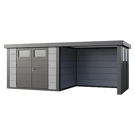Telluria  Metallgerätehaus Classico 3024 mit Lounge S rechts inkl. 2 Fenster