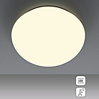 Tween Light LED-Sensor-Deckenleuchte rund Eco (Ø x H: 26 x 8,5 cm, Opal/Weiß, Warmweiß)