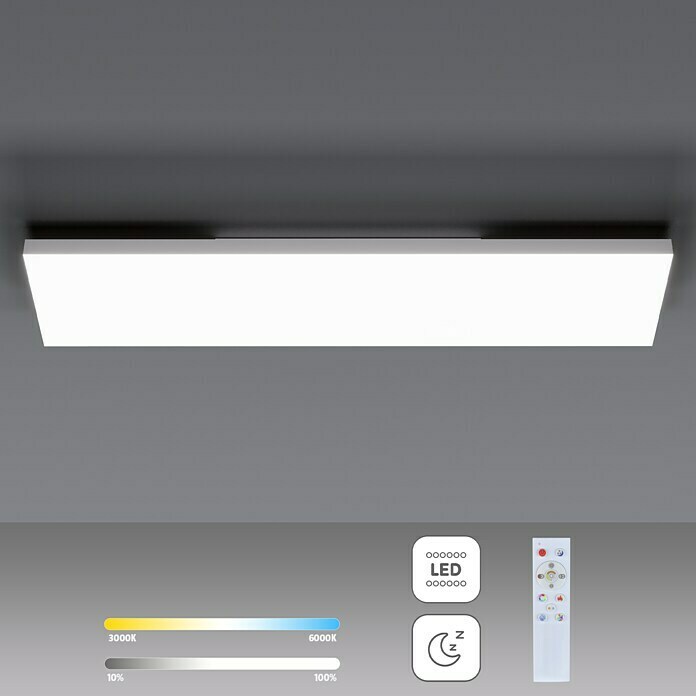 Tween Light LED-Panel Frameless (60 W, Farbe: Weiß, L x B x H: 120 x 30 x 6 cm)