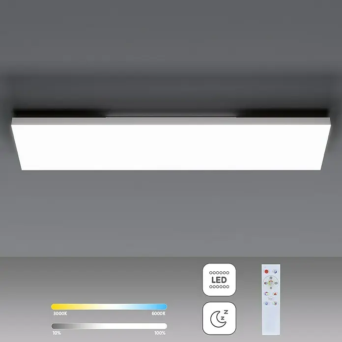 Tween Light LED-Panel Frameless - 34 W, L x B x H: 120 x 30 x 4,4 cm, Weiß, Mehrfarbig - Deckenleuchte mit LED-Technologie, einstellbarer Farbtemperatur und Dimmfunktion, inklusive Fernbedienung für bequeme Steuerung.