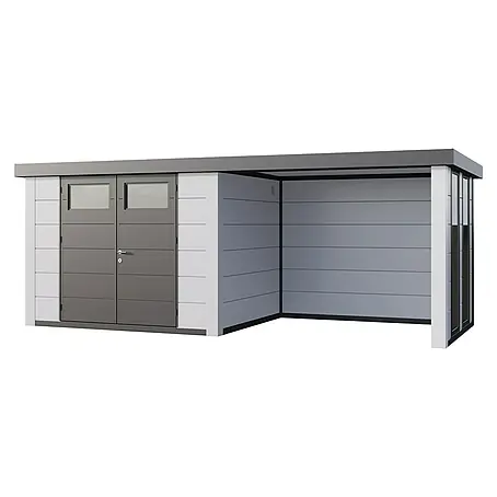 Telluria  Gerätehaus Classico 3024 mit Lounge S rechts inkl. 2 Fenster