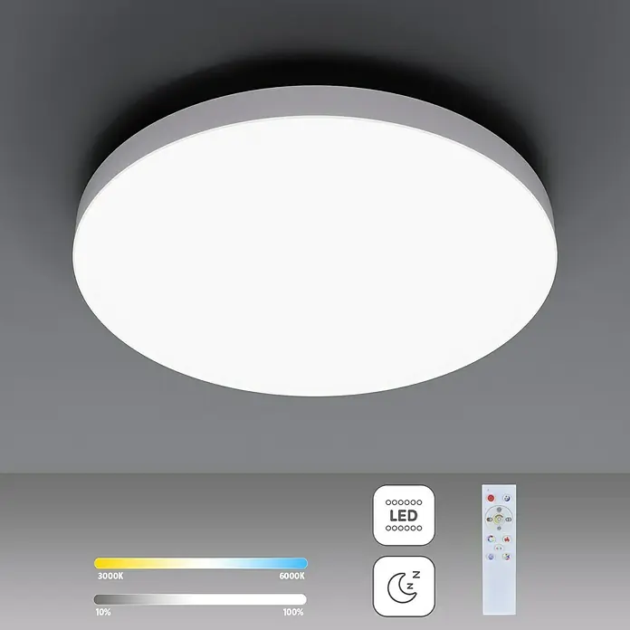 Tween Light LED-Panel rund Frameless - 40 W, Ø x H: 40 x 6 cm, Weiß, Mehrfarbig - LED-Deckenleuchte mit runder Form und Fernbedienung zur Steuerung der Lichtfarbe und Helligkeit für ein angenehmes Ambiente.