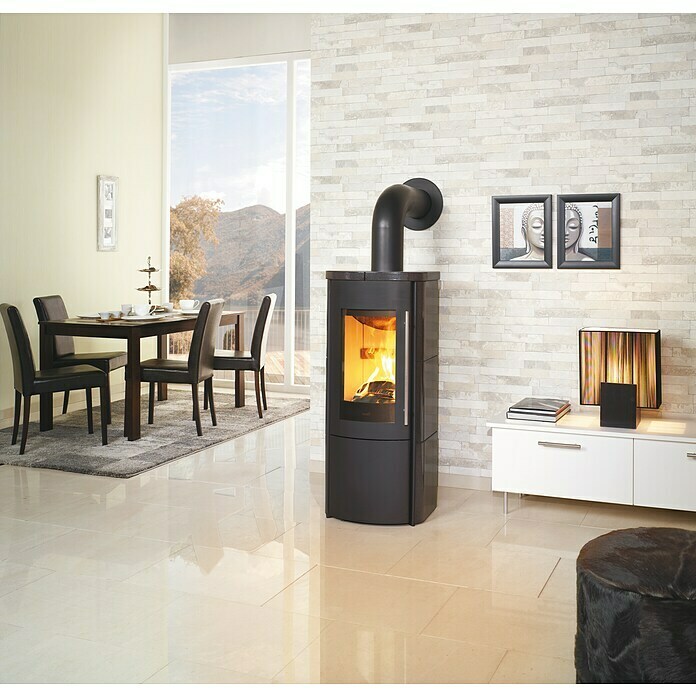 Hark Kaminofen (6 kW, Raumheizvermögen: 118 m³, Verkleidung: Kachel, Schwarz)