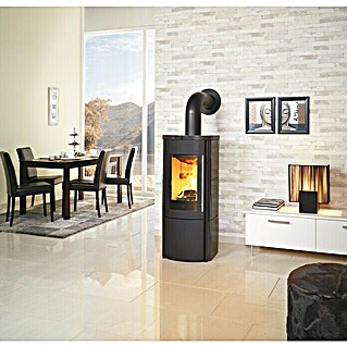 Hark Kaminofen Lova ECOplus (6 kW, Raumheizvermögen: 165 m³, Material Verkleidung: Keramik, Schwarz)