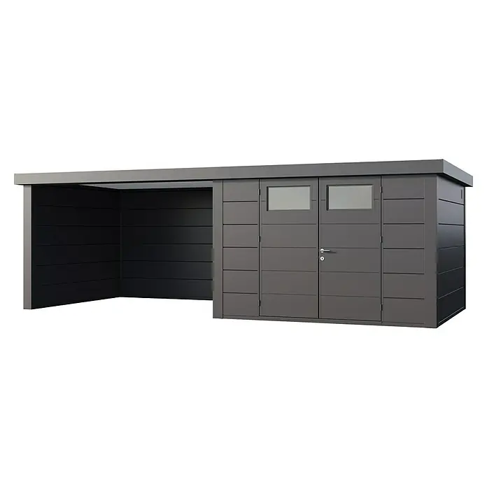 Telluria Metallgerätehaus Classico 3030 mit Lounge L links
