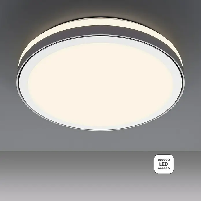 Tween Light LED-Deckenleuchte rund Rimini - 24 W, Ø x H: 40 x 8 cm, Weiß/Grau, Warmweiß - Deckenleuchte mit LED-Technologie. Das Licht ist hell und gleichmäßig verteilt. Die Leuchte ist einfach zu installieren und zu reinigen.