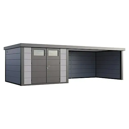 Telluria  Metallgerätehaus Classico 3030 mit Lounge XL rechts