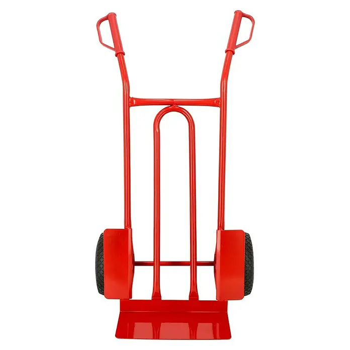 Sackkarre - Stahl, Traglast: 200 kg - Rote Sackkarre mit stabilem Stahlrahmen und Griffen für den einfachen Transport von Lasten. Ideal für Lager, Umzüge und den gewerblichen Gebrauch.